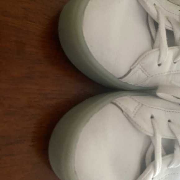 Adidas Sleek Ice Mint Leather Athletic Shoe Womens Size 8.5 G27342 White Green - Picture 6 of 6